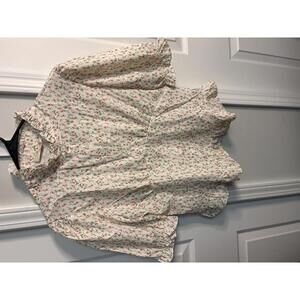 Belle Poque Floral Print Ruffled Blouse 496